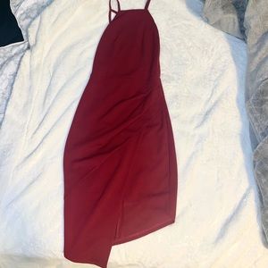 Burgundy Mini Dress